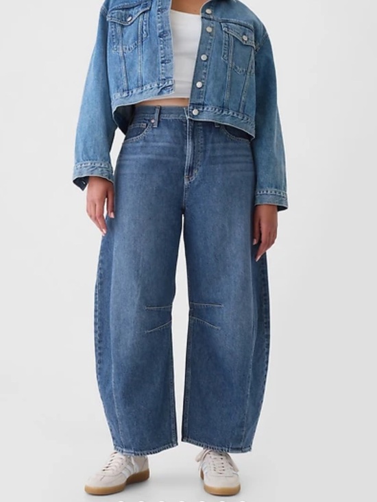 GAP Denim - GAP High-Rise Wide Leg Jeans - Medium Blue